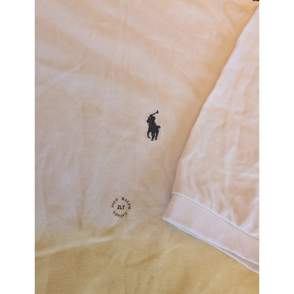Polo Ralph Lauren Men's Classic Fit Dip Dye Polo White Yellow Green Blue 2XLT